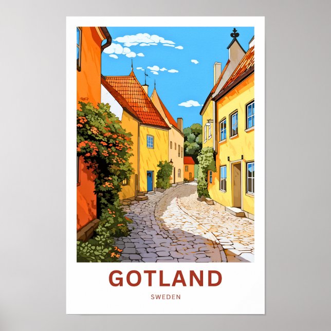 Impresión de viajes de Gotland Suecia (Frente)
