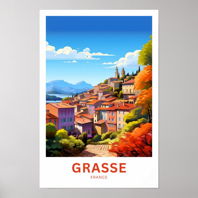 Impresión de viajes de Grasse France (Frente)