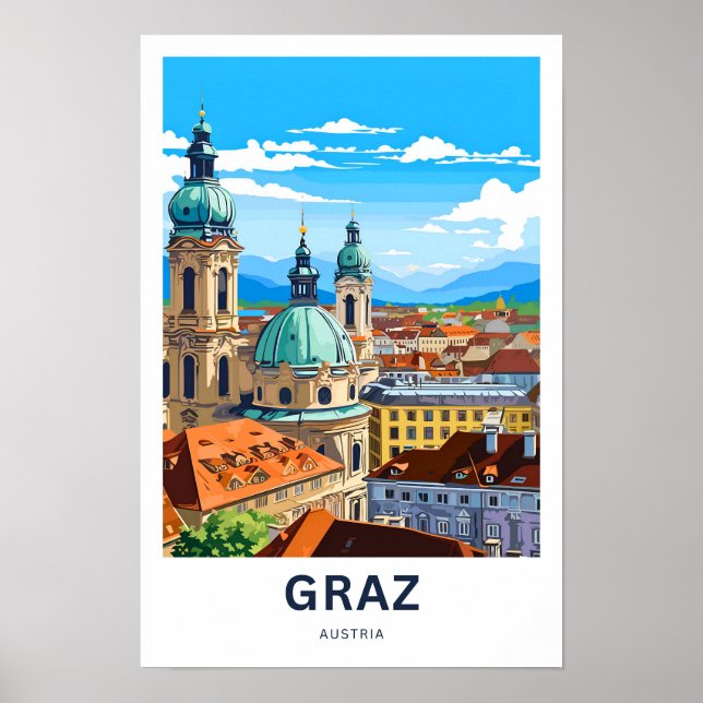Impresión de viajes de Graz Austria (Frente)