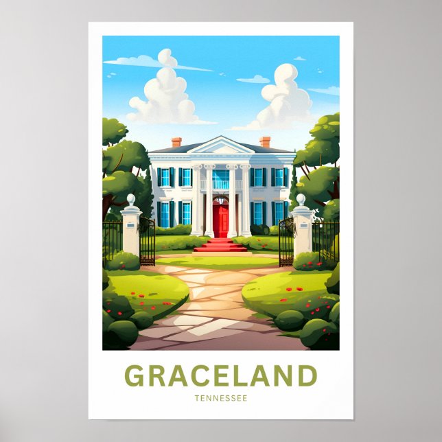 Impresión de viajes de islas Graceland Tennessee (Frente)