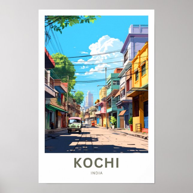 Impresión de viajes de Kochi India (Frente)