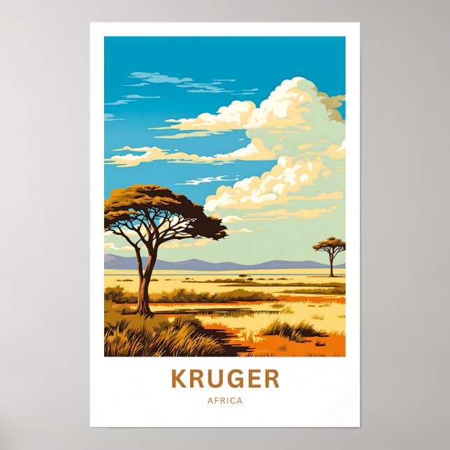 Impresión de viajes de Kruger Africa (Frente)
