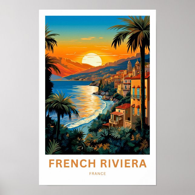 Impresión de viajes de la Riviera Francesa (Frente)
