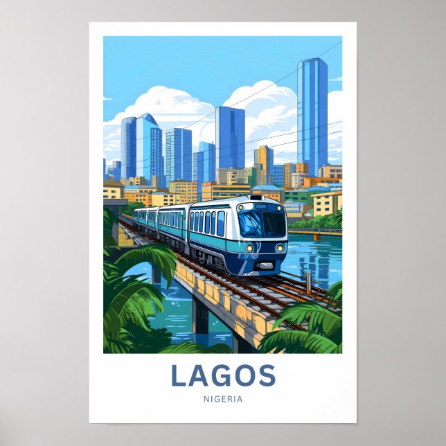 Impresión de viajes de Lagos Nigeria (Frente)