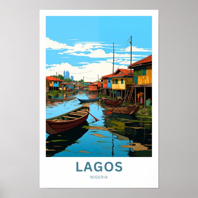 Impresión de viajes de Lagos Nigeria (Frente)