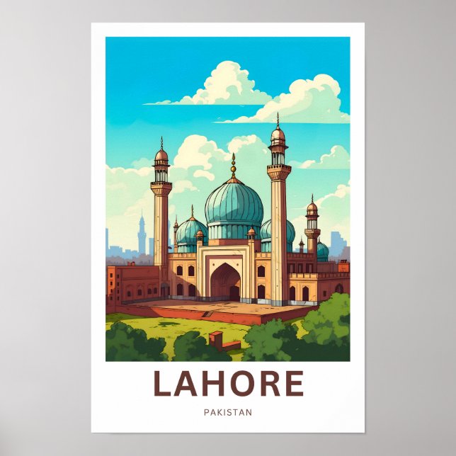 Impresión de viajes de Lahore Pakistan (Frente)