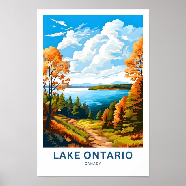Impresión de viajes de Lake Ontario Canada (Frente)