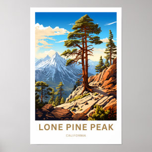 Impresión de viajes de Lone Pine Peak California
