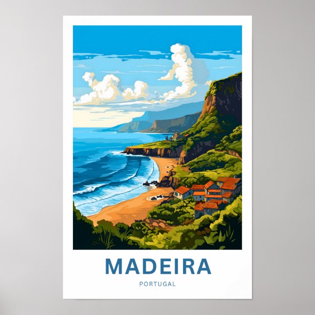 Impresión de viajes de Madeira Portugal (Frente)