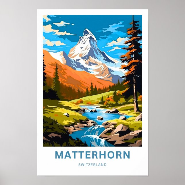 Impresión de viajes de Matterhorn Suiza (Frente)