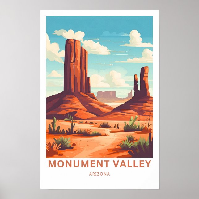 Impresión de viajes de Monument Valley Arizona (Frente)