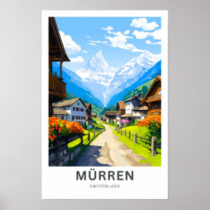 Impresión de viajes de Murren Suiza