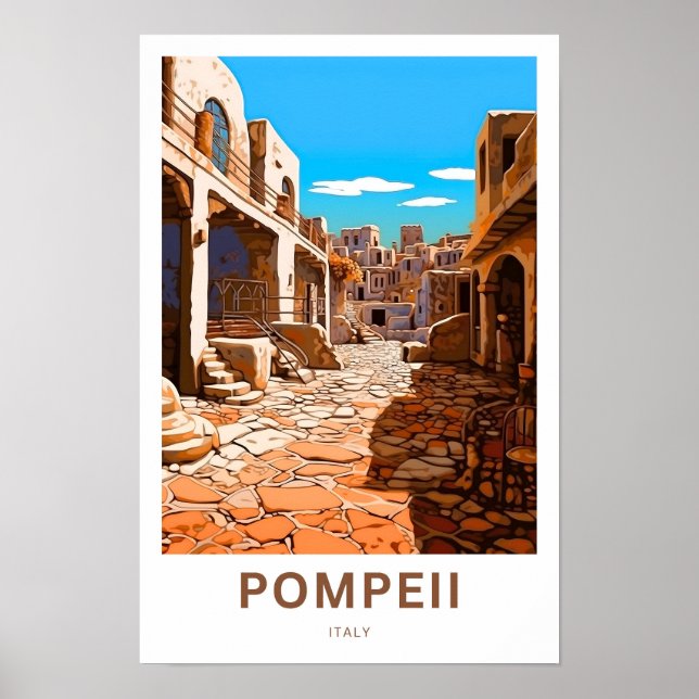 Impresión de viajes de Pompeya Italia (Frente)