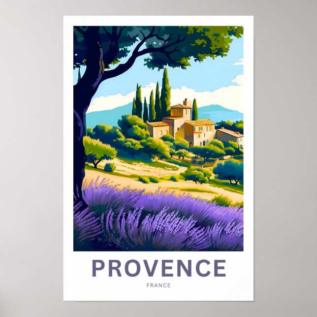 Impresión de viajes de Provenza Francia (Frente)