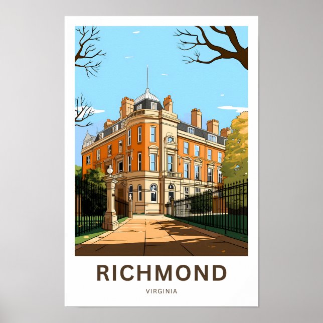 Impresión de viajes de Richmond Virginia (Frente)