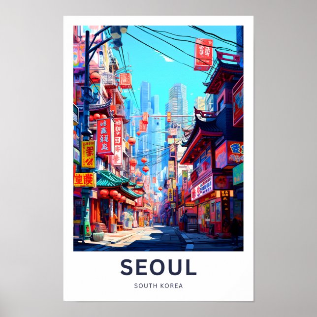 Impresión de viajes de Seúl Corea del Sur (Frente)