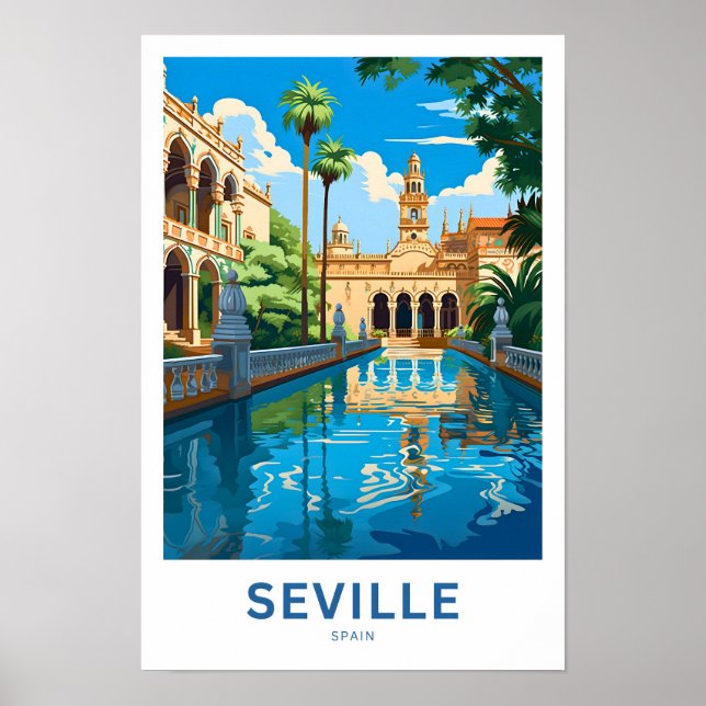 Impresión de viajes de Sevilla España (Frente)