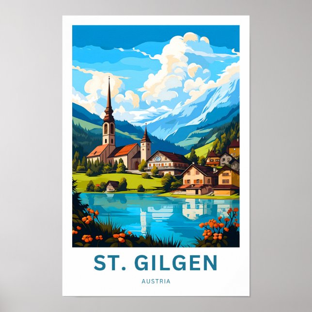 Impresión de viajes de St. Gilgen Austria (Frente)