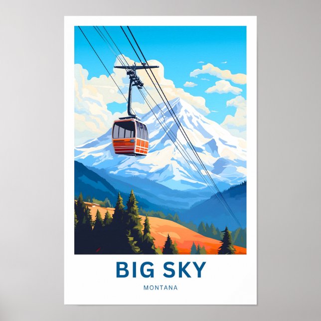 Impresión de viajes del Big Sky Montana (Frente)