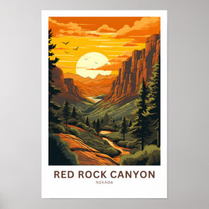 Impresión de viajes del Cañón de Rock Rojo Nevada