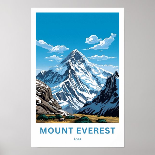 Impresión de viajes del Monte Everest Asia (Frente)