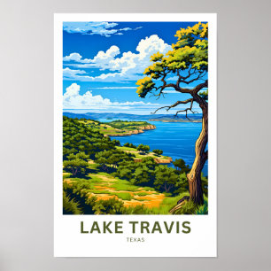 Impresión de viajes en el lago Travis Texas