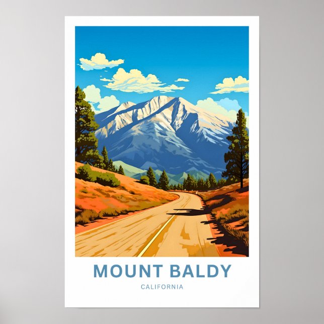 Impresión de viajes en Mount Baldy California (Frente)