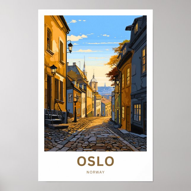 Impresión de viajes en Noruega de Oslo (Frente)