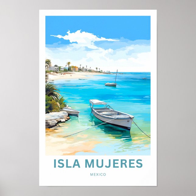 Impresión de viajes Isla Mujeres México (Frente)
