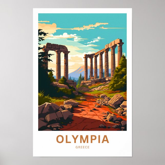 Impresión de viajes Olympia Grecia (Frente)