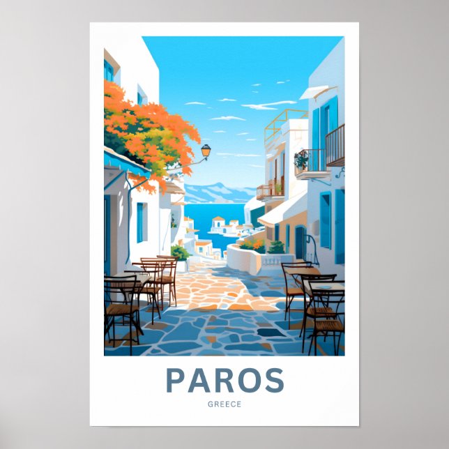 Impresión de viajes Paros Grecia (Frente)
