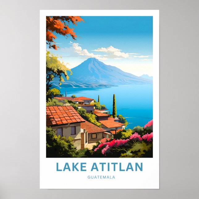Impresión de viajes por el lago Atitlan Guatemala (Frente)
