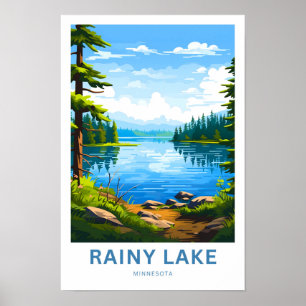 Impresión de viajes por el lago lluvioso Minnesota