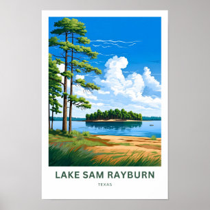 Impresión de viajes por el lago Sam Rayburn Texas