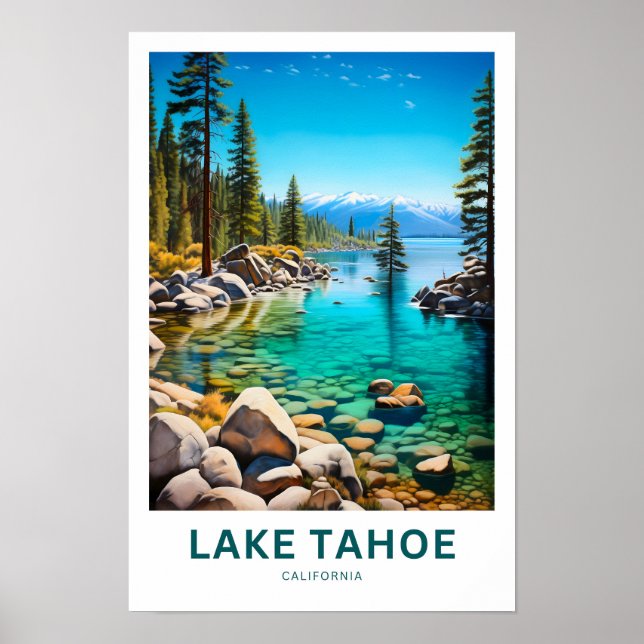 Impresión de viajes por el lago Tahoe California (Frente)