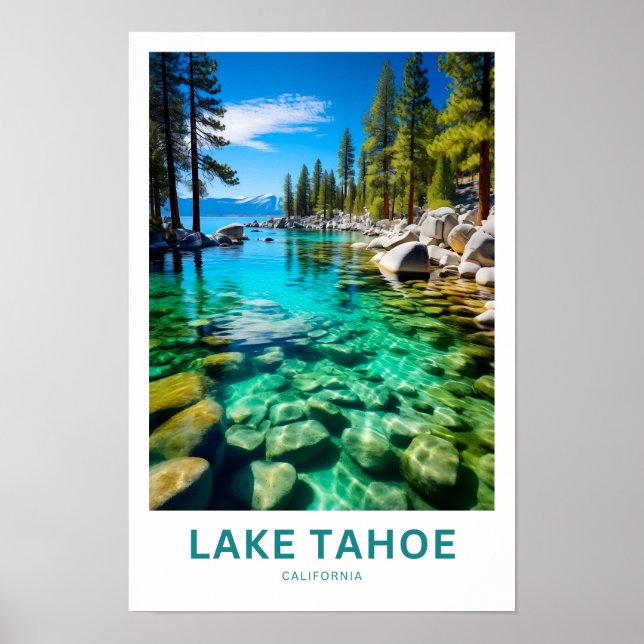Impresión de viajes por el lago Tahoe California (Frente)