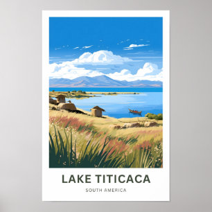 Impresión de viajes por el lago Titicaca Sudaméric