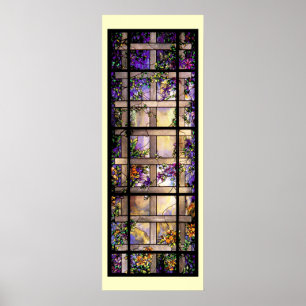 Impresión de vides de vidrio manchado Tiffany