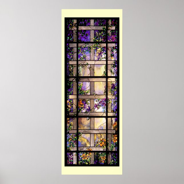 Impresión de vides de vidrio manchado Tiffany (Frente)