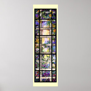 Impresión de vides de vidrio manchado Tiffany