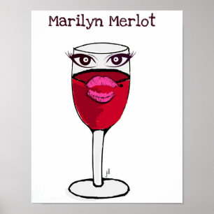 Impresión de vidrio rojo de Marilyn Merlot