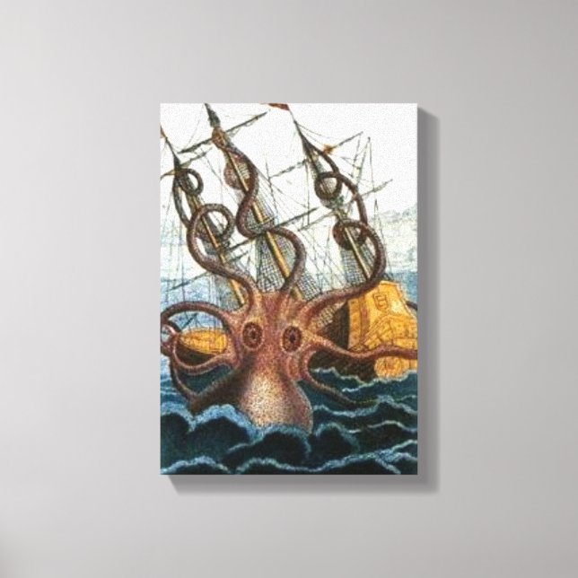 IMPRESIÓN DE VINTAGE KRAKEN (Anverso)