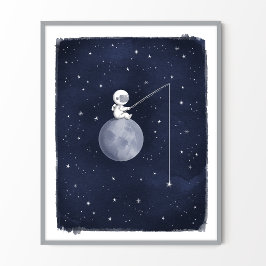 Impresión de vivero con temática astronauta
