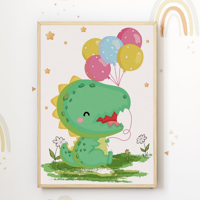 Impresión de vivero de dinosaurios de globo Póster (Subido por el creador)