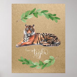 Impresión de vivero de safari de tigre