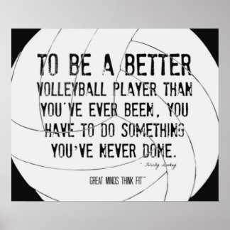 Impresión de voleibol motivacional 007 en blanco y