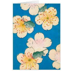 Impresión de Woodblock del color de los flores de