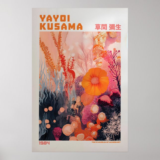 Impresión de Yayoi Kusama, Impresión de Arte Moder (Frente)