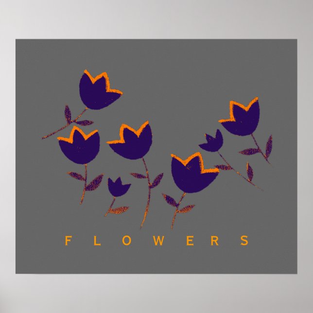 impresión decorativa de flores de tulipán (Frente)