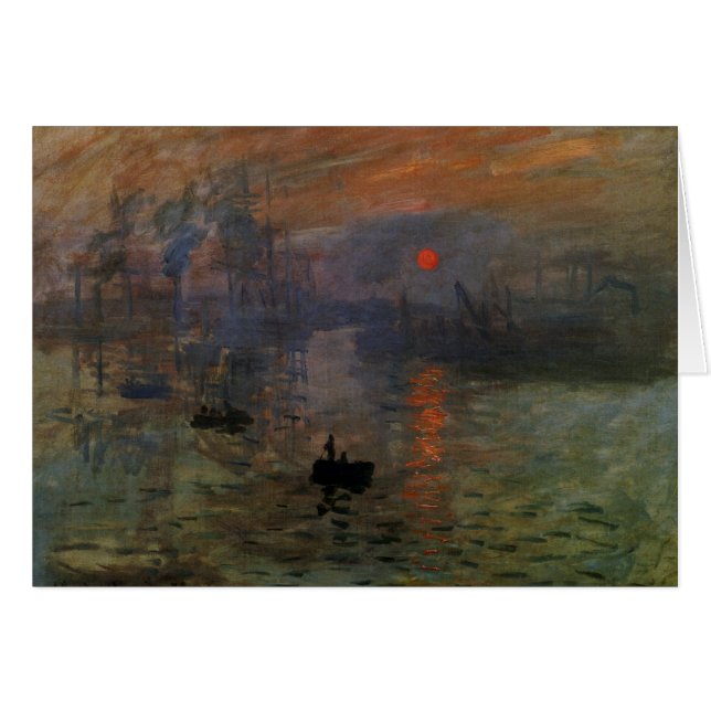 Impresión del amanecer por Claude Monet, arte vint (Anverso (Horizontal))